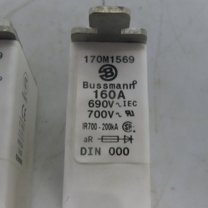 Bussmann 170M1569D Power Fuse Module 160A Lot of 3
