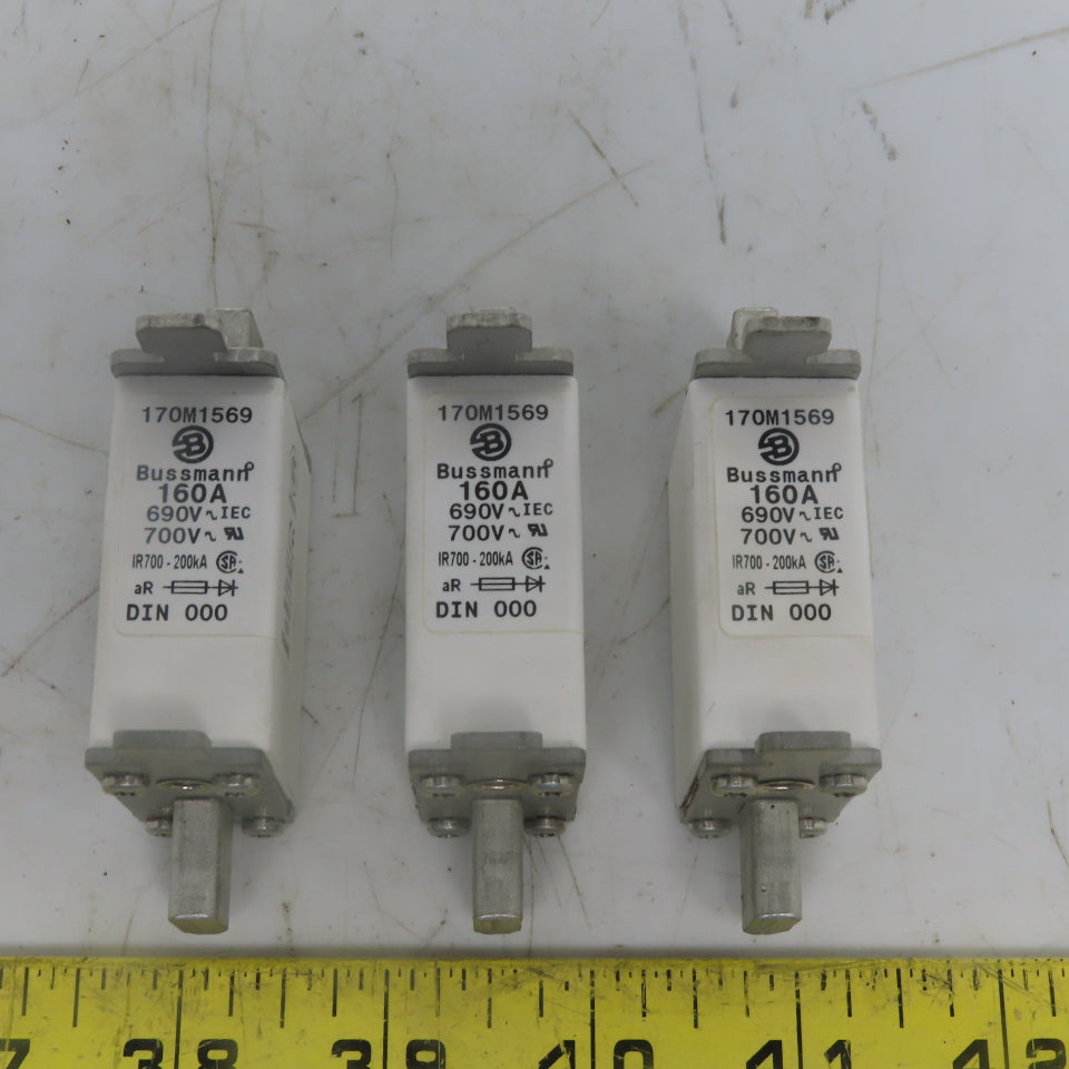 Bussmann 170M1569D Power Fuse Module 160A Lot of 3