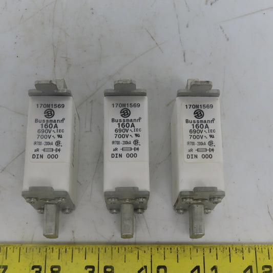 Bussmann 170M1569D Power Fuse Module 160A Lot of 3