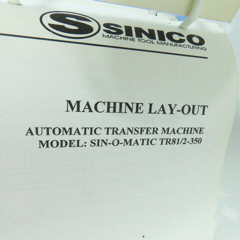 Sinico SIN-O-Matic TR81/2-350 Machine Layout, Electrical Diagram, Hydraulic