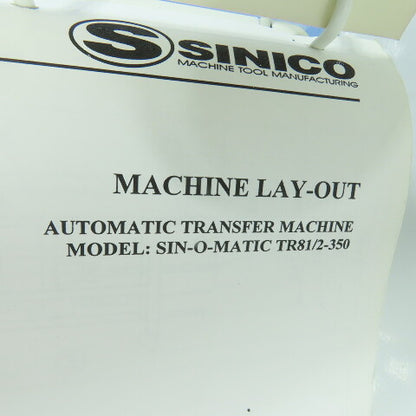 Sinico SIN-O-Matic TR81/2-350 Machine Layout, Electrical Diagram, Hydraulic