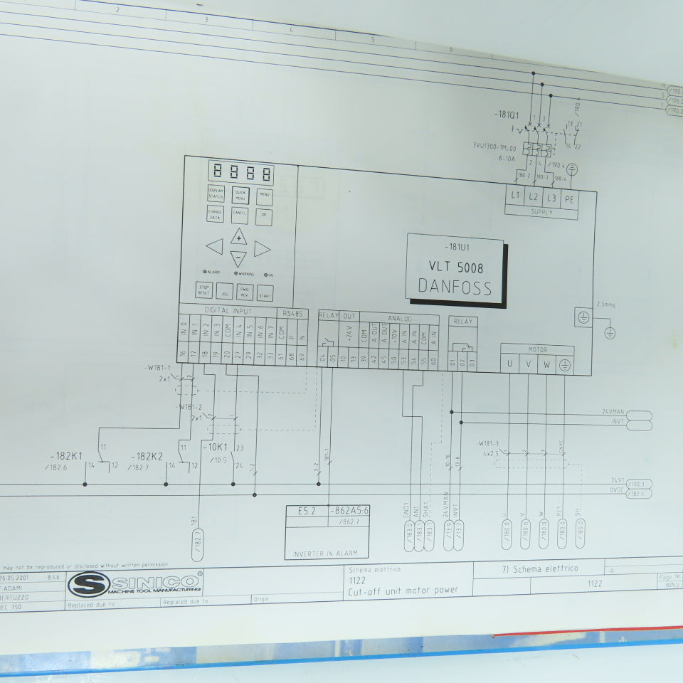 Sinico SIN-O-Matic TR81/2-350 Machine Layout, Electrical Diagram, Hydraulic