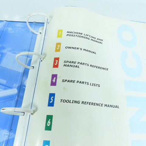 Sinico SIN-O-Matic TR81/2-350 TOP2000 CNC User Manual, Spare Parts, & Tooling