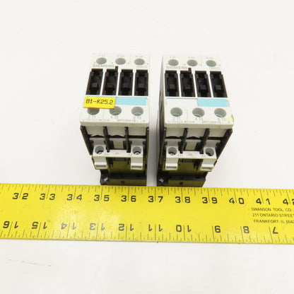 Siemens 3RT1024-1BB40 600V 35A Contactor Relay 24 VDC Coil Lot Of 2