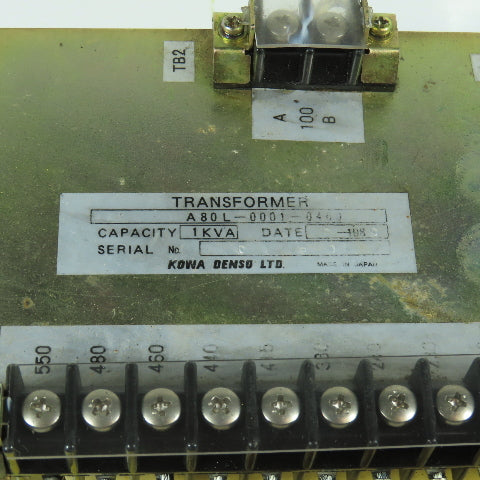Fanuc A80L-0001-0460 1kVA Transformer Pri 550-200V Sec 100V Single Phase
