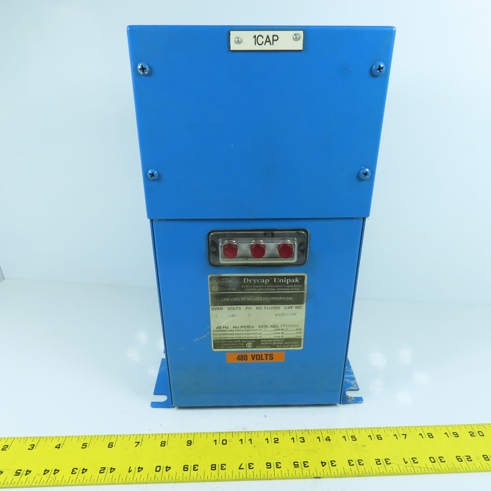 Drycap Unipak 643PMUDF 6 KVAR Power Factor Correction Capacitor 480V 3PH