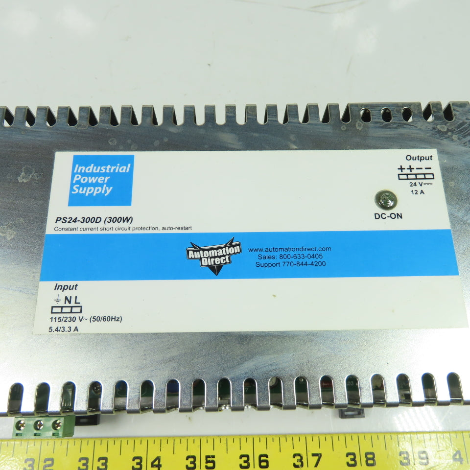 Automation Direct PS24-300D Power Supply 24V 12A Input 50/60Hz 115-230V Output