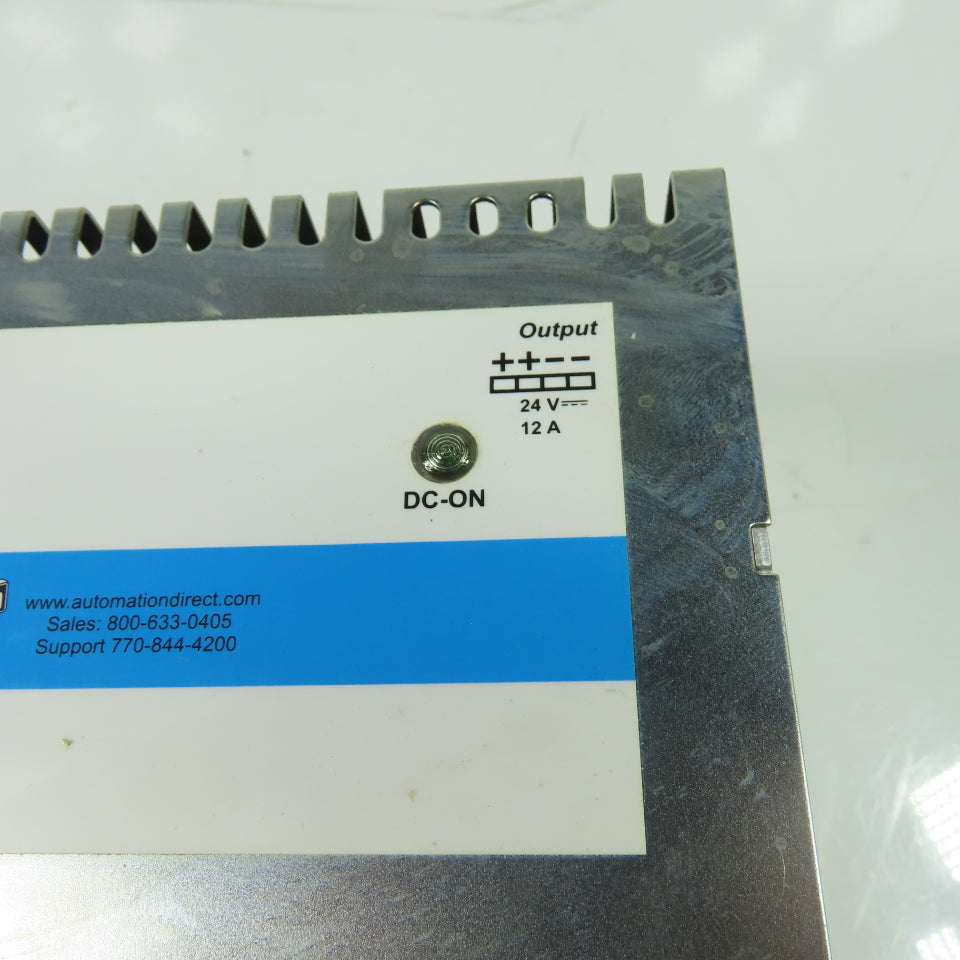 Automation Direct PS24-300D Power Supply 24V 12A Input 50/60Hz 115-230V Output