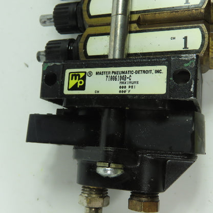 Master Pneumatics 71006104B-C Serv-Oil Multiple-Point Injection Lubricator Stack