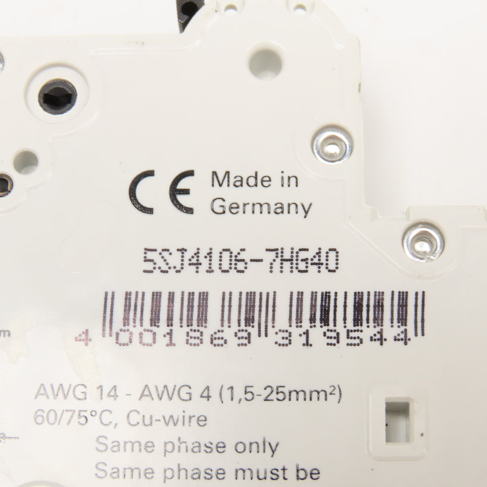 Siemens 5SJ4106-7HG40 5SJ4106-7HG40 240V 6A 10A Circuit Breaker Lot Of 4