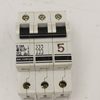 Altech ABL Sursum 3DU16 16A 480Y/277VAC 3 Pole Circuit Breaker