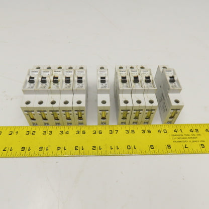 Siemens 5SX21 230/440V Single Pole Circuit Breaker C2, C6, C10 Lot Of 10