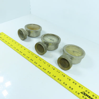 Cherry Burrell Stainless Pressure Gauge With Diaphragm Parts/Repair Lot of 3