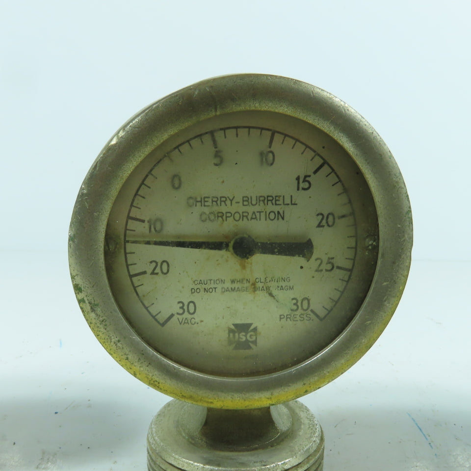 Cherry Burrell Stainless Pressure Gauge With Diaphragm Parts/Repair Lot of 3