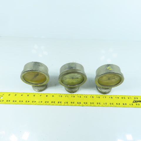 Cherry Burrell Stainless Pressure Gauge With Diaphragm Parts/Repair Lot of 3