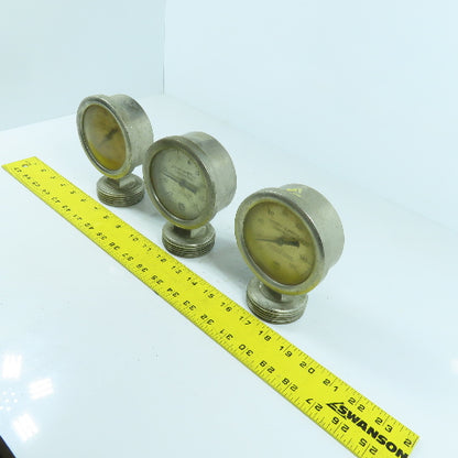 Cherry Burrell Stainless Pressure Gauge With Diaphragm Parts/Repair Lot of 3