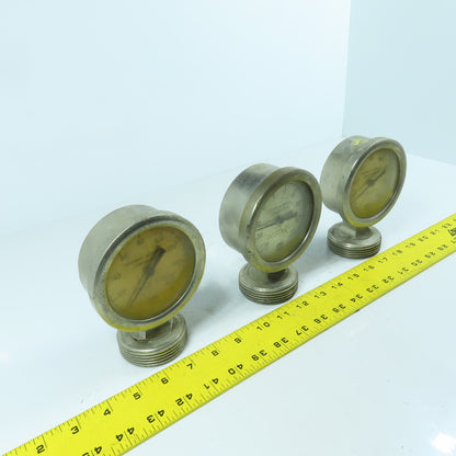 Cherry Burrell Stainless Pressure Gauge With Diaphragm Parts/Repair Lot of 3