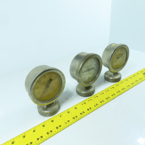 Cherry Burrell Stainless Pressure Gauge With Diaphragm Parts/Repair Lot of 3