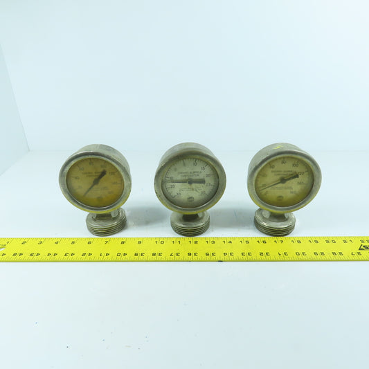Cherry Burrell Stainless Pressure Gauge With Diaphragm Parts/Repair Lot of 3