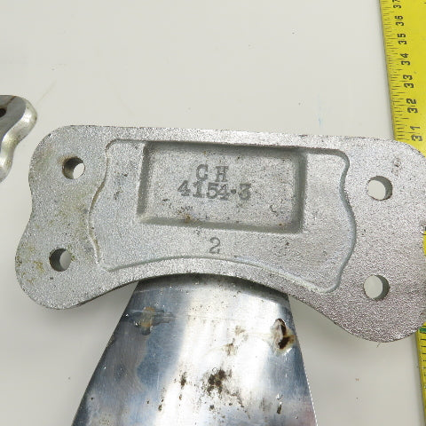 4154-3 Heavy Duty Chrome Steel Door Gate Hinges 18-1/2" OAL Lot Of 3