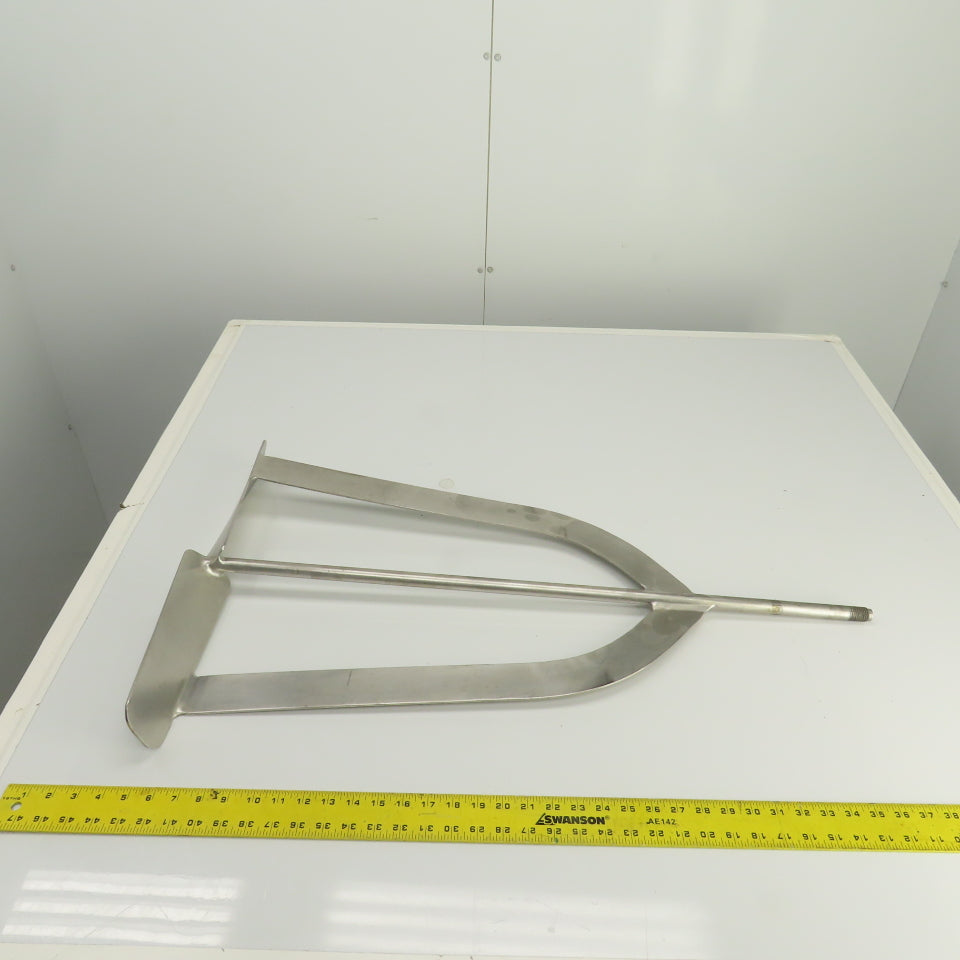 20" Stainless Steel Milk Tank Mixer Agitator 3/4"-10 Shaft 34-1/2" OAL