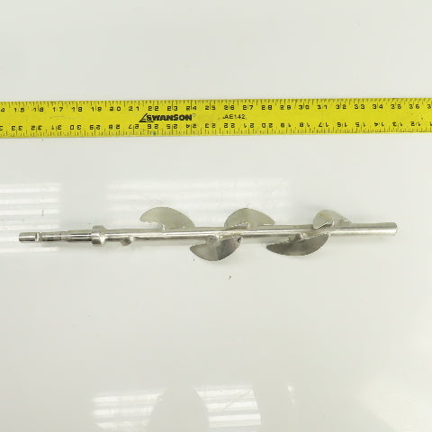 5-Blade Stainless Steel Mixer Agitator Stirrer 5/8" Shaft 17-1/2" OAL