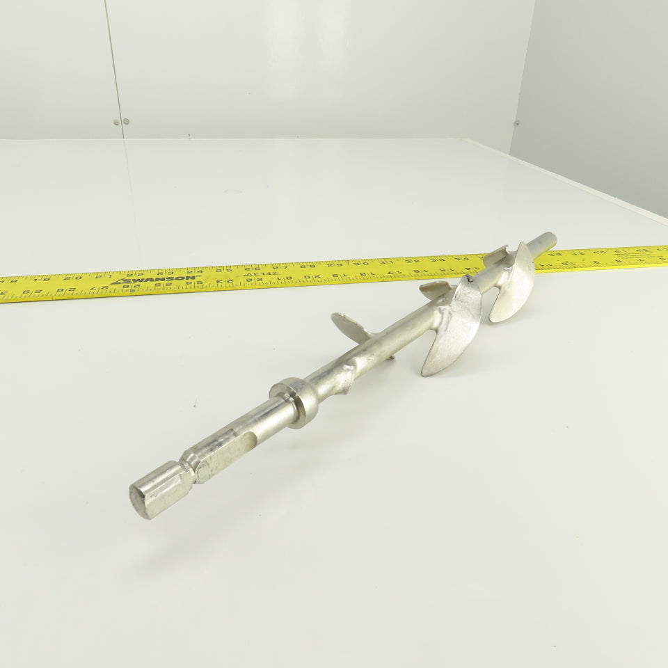5-Blade Stainless Steel Mixer Agitator Stirrer 5/8" Shaft 17-1/2" OAL
