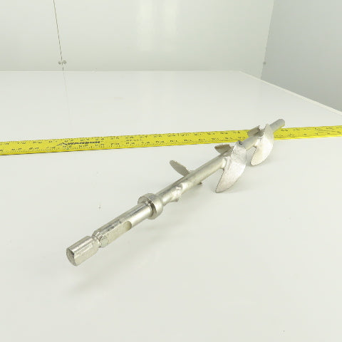 5-Blade Stainless Steel Mixer Agitator Stirrer 5/8" Shaft 17-1/2" OAL
