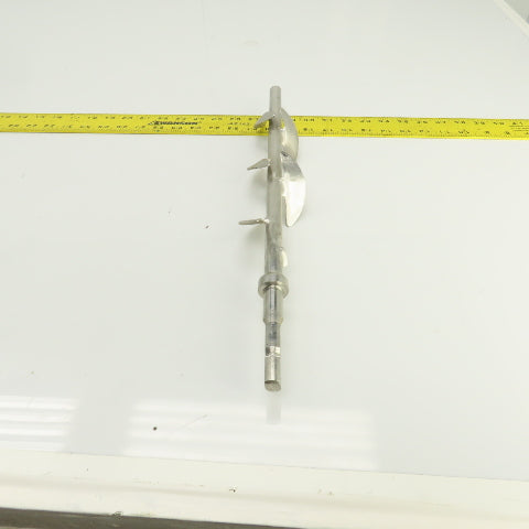 5-Blade Stainless Steel Mixer Agitator Stirrer 5/8" Shaft 17-1/2" OAL