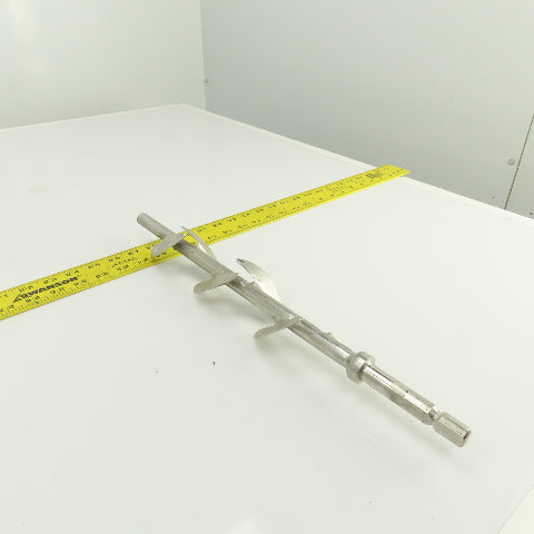 5-Blade Stainless Steel Mixer Agitator Stirrer 5/8" Shaft 17-1/2" OAL