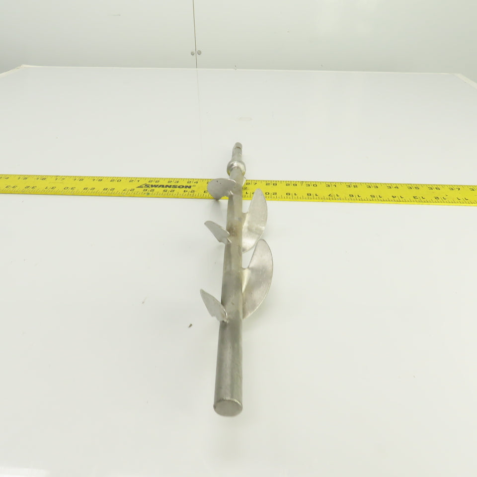 5-Blade Stainless Steel Mixer Agitator Stirrer 5/8" Shaft 17-1/2" OAL