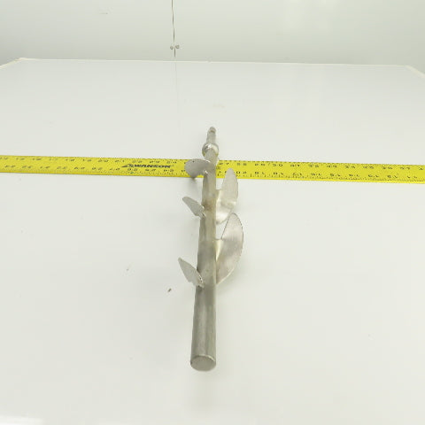 5-Blade Stainless Steel Mixer Agitator Stirrer 5/8" Shaft 17-1/2" OAL