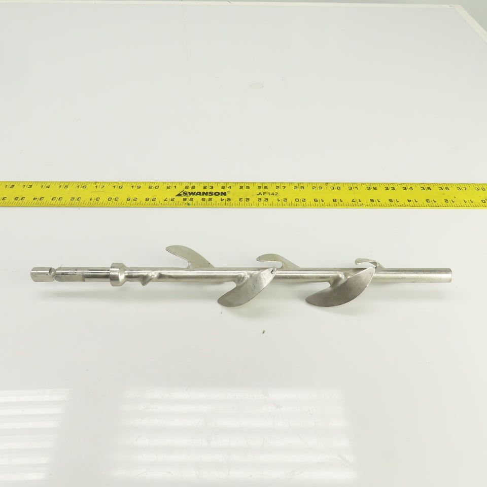 5-Blade Stainless Steel Mixer Agitator Stirrer 5/8" Shaft 17-1/2" OAL