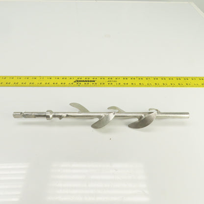5-Blade Stainless Steel Mixer Agitator Stirrer 5/8" Shaft 17-1/2" OAL