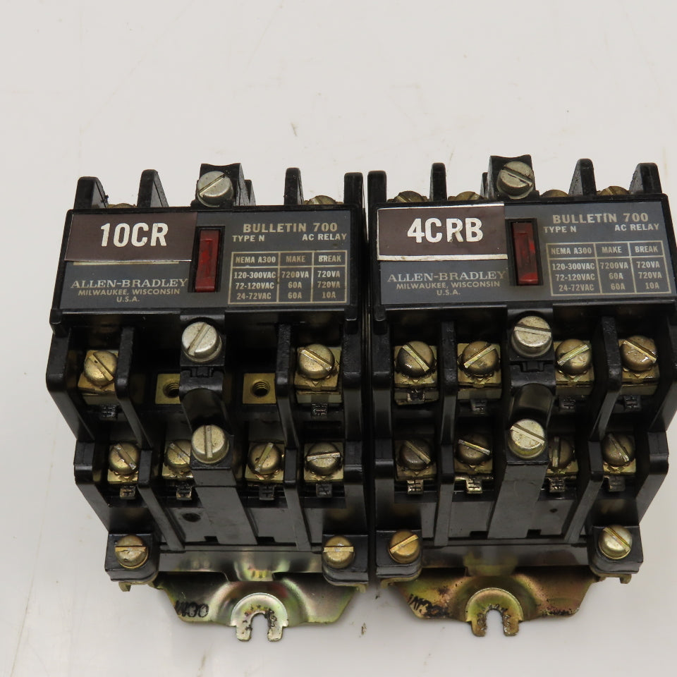 Allen Bradley 700-N800A1 AC Relay 60A 120-300VAC Lot Of 2