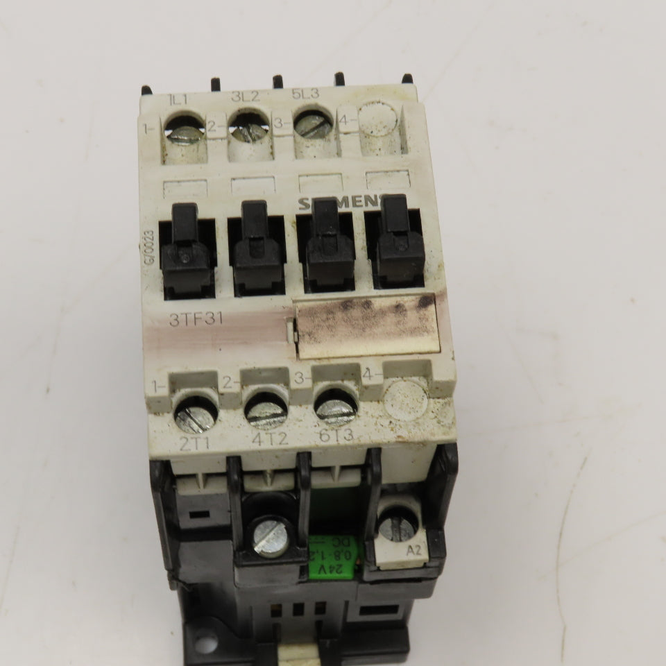 Siemens 3TF3100-0B 600V 10Hp 20A Contactor 24VDC Coil