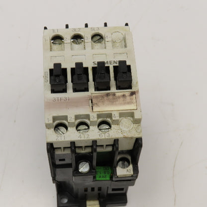 Siemens 3TF3100-0B 600V 10Hp 20A Contactor 24VDC Coil