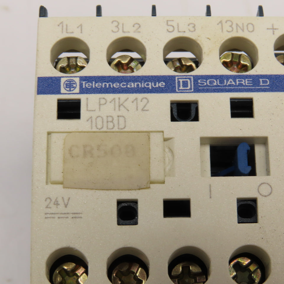 Telemecanique LP1K12 10BD 600V 10Hp Contactor 24VDC