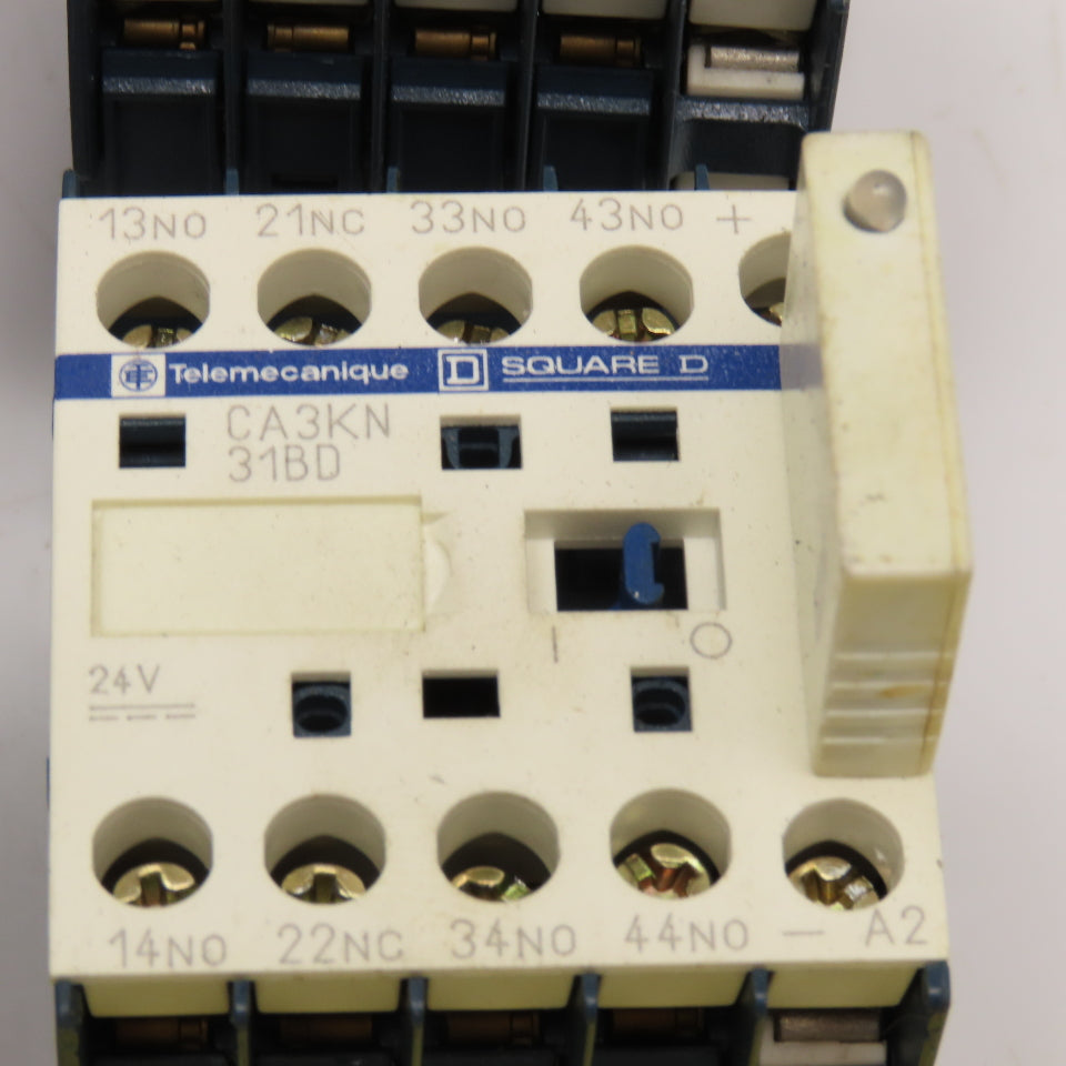 Telemecanique CA3KN 31BD 600V 8kVa Contactor 24VDC Coil Lot Of 4