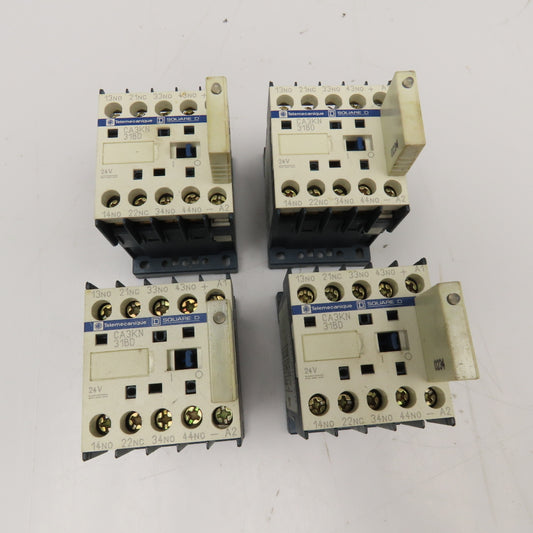 Telemecanique CA3KN 31BD 600V 8kVa Contactor 24VDC Coil Lot Of 4