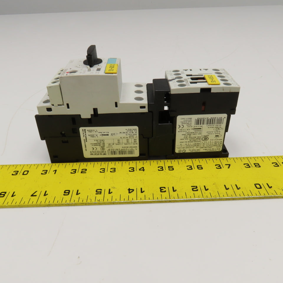 Siemens 3RT1015-1BB42 3RV1021-0CA10 600V Contactor 0.18-0.25A Trip 24VDC Coil