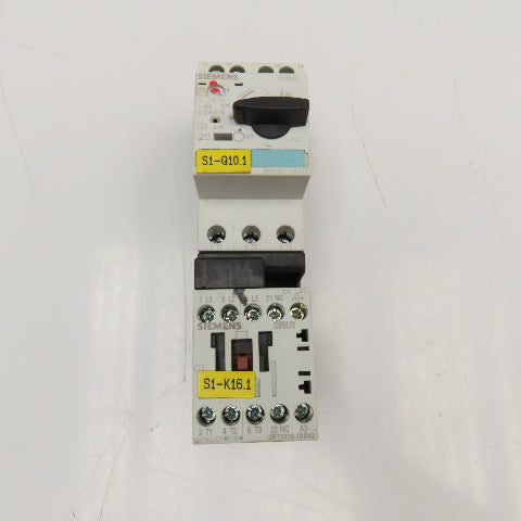 Siemens 3RT1015-1BB42 3RV1021-0CA10 600V Contactor 0.18-0.25A Trip 24VDC Coil