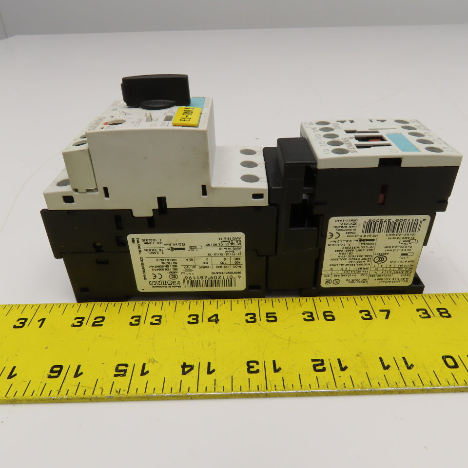 Siemens 3RT1015-1BB42 3RV1021-1KA10 600V Contactor 9-12.5A Trip 24VDC Coil