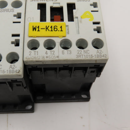 Siemens 3RT1015-1BB42 600V Contactor 1.1-1.6A 0.7-1.0A 0.14-0.2A Trip Lot Of 3