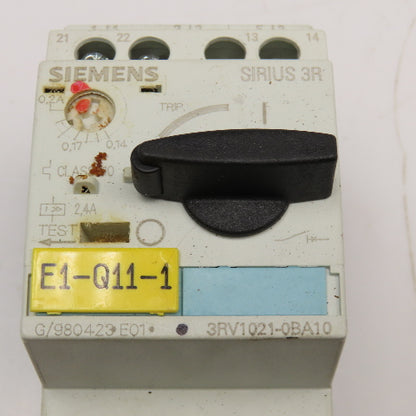 Siemens 3RT1015-1BB42 600V Contactor 1.1-1.6A 0.7-1.0A 0.14-0.2A Trip Lot Of 3