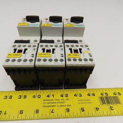 Siemens 3RT1015-1BB42 600V Contactor 1.1-1.6A 0.7-1.0A 0.14-0.2A Trip Lot Of 3