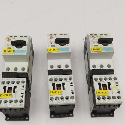 Siemens 3RT1015-1BB42 600V Contactor 1.1-1.6A 0.7-1.0A 0.14-0.2A Trip Lot Of 3