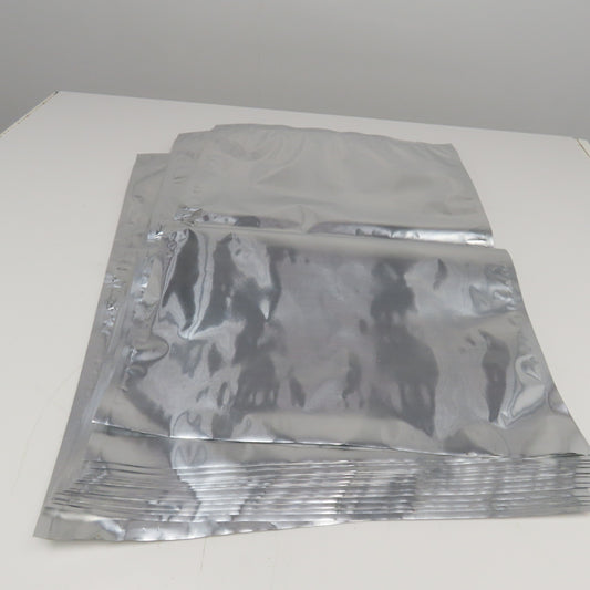 30" x 20" 7 Mil 5 Gal Mylar Heat Seal Open Bottom Storage Bags Lot Of 18
