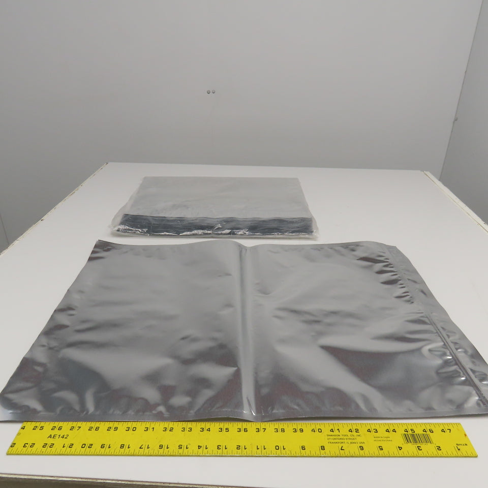 30" x 20" 7 Mil 5 Gal Mylar Heat Seal Open Bottom Storage Bags Lot Of 25