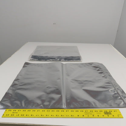 30" x 20" 7 Mil 5 Gal Mylar Heat Seal Open Bottom Storage Bags Lot Of 25